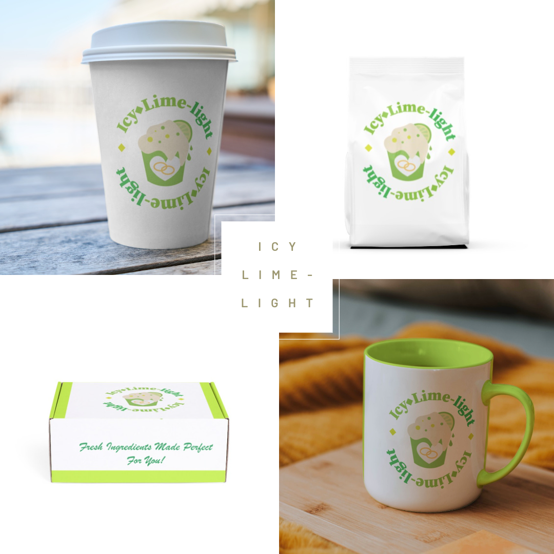 Icy Limelight Logo Design Mockup